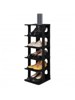 Luxury Shoe Rack Om-0910-1023-0787 ( 5 Katlı ) ( Siyah ) Lüks Plastik Ayakkabılık*8
