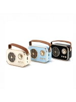 M4 Portable Pl-4641 (wireless) Hoparlör & Speaker (ışıklı) (usb Şarjlı) (renkli Kasa & Bronz Çerçeve)(usb & Dc 5v & Tf)*80