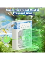 Masaüstü Mini Su Ve Buz Hazneli Buhar Püskürtmeli 3in1 Vantilatör Fan