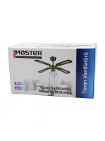 Master Mtr-f950 (bronz Metal Gövde & Kahve Ahşap 4-kanat) (2in1=tavan Vantilatör & Avize Lamba) (42) (motor-55w) (led-45w)*1