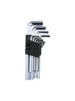 Max-el ( 9pcs ) ( Krom ) ( Uzun & Düz ) Alyan Takımı Anahtar Seti ( 150mm )*12x12