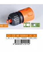 Medalyan Md-325 ( 1/2 ) Hortum Bağlantı Adaptörü ( Stoplu )*60x12