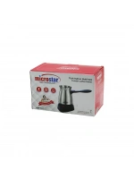 Microstar Msr-7600 (çelik) Elektrikli Cezve (türk Kahve Makinesi & 6fincan) ( Tak-çıkar Kulp ) (400ml)*12