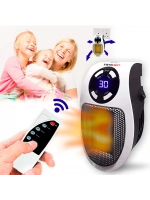 Priz Tipi Uzaktan Kumandalı Taşınabilir Isıtıcı Zamanlayıcı - Otomatik Kapanma 500w