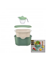 Moi Plastik Mnt-1005 (yeşil) (5pcs) Mutfak Seti Pls.(karıştırma Kap=4lt & Süzgeç=3.5lt & Kesim Pano & Sıkacak=0.25lt)*16