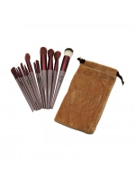 Mujgan Mjgn-112 ( 13pcs ) ( Eflatun ) Kadife Torbalı Makyaj Fırça Set*10x25