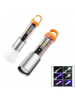 Multifunctional Flashlight Hs-2302 ( Type-c Şarjlı ) Suya Dayanıklı & Zoomlu & Ledli El Fener*120 Q9