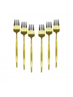 Newlife Clkn-2232 ( 6pcs ) ( Gold ) Yemek Çatal Seti*100