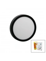 Nisaluce Epl-18sü (18w) (siyah Metal Kasa) (sıva Üstü) (yuvarlak) Led Slim Panel (1260lm) (beyaz=6500k) (30.000 Saat Ömür)*20