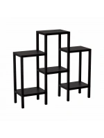 Ombeg Om-0150-1108 ( 6 ( Düz ) Raflı & Siyah ) Modüler Ünite Plastik*4