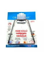 Orsa-602 ( Yapışkanlı Kare Askılı ) ( Üçgen & Metal ) Havluluk Askı*16x5