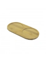 Pablıto Home Pbt-030 ( 2 Bölmeli ) ( Oval ) Ahşap Bambu Yağdanık Altlık ( 12x24x0.8cm )*144