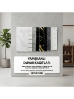 Pablıto Home Pbt-170 ( 4pcs ) ( Düz & Köpük Panel ) ( Mix Mermer Desen ) Yapışkanlı Duvar Kağıt ( 30x60cm )*60=k