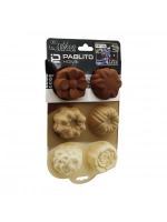 Pablıto Home Pbt-190 ( Çiçek Şekil ) ( 6lı = Mix Model ) ( Mini ) (silikon) Muffin Kek Kalıp ( Askılıklı )*12x20