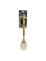 Pablıto Home Pbt-206 ( 31.5cm ) ( Silikon ) ( Kevgir Kaşık ) ( Ahşap Bambu Sap ) ( Isıya Dayanıklı )*24x6