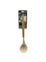 Pablıto Home Pbt-208 ( 30.8cm ) ( Silikon ) ( Servis Kepçesi ) ( Ahşap Bambu Sap )*24x6