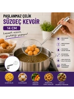 Pablıto Home Pbt-228 ( 14 ) ( Saplı ) Metal Çelik Kevgir*10x20