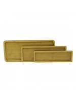Pablıto Home Pbt-316 ( Dikdörtgen ) ( Düz Kenar ) ( 3 Boy ) ( Ahşap Mdf ) Sunum Tepsi Seti ( 9.5 X 33.5 - 13.5 X 39.5 - 19.6 X 44.6cm )*24
