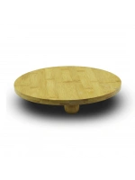 Pablıto Home Pbt-344 ( Yuvarlak=29cm ) ( 3 Mini Top Ayaklı ) Ahşap Bambu Sunum Tahtası & Mini Sofra*12