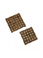 Pablıto Home Tata Pbt-044 ( 2pcs ) ( Kare=16cm--19cm ) Bambu Ahşap Nihale*6x20