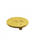 Pablıto Pbt-018 ( Yuvarlak=24.5cm ) ( 3 Mini Top Ayaklı ) Ahşap Bambu Sunum Tahtası & Mini Sofra*12