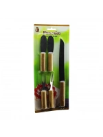 Pancake-801 (5pcs=2+2+1) (2-kahvaltı Bıçak+ 2-peynir Çatalı+1-ekmek Bıçak) Ahşap Saplı Bıçak Set (brkt-183206)*240