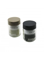 Qlux C-00163 Daphne ( Şeffaf Cam ) Tuzluk & Baharatlık ( 245cc ) ( 1/2 Açılır 2-plastik Kapak= 2 Stil Döküm )*20=k