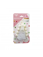 Qlux L-00172 Avantage ( 10pcs ) ( Krema Torbası & Süsleme Başlık ) Seti ( 1-beyaz Torba & 9-krem Beyazı Plastik Başlık )*48