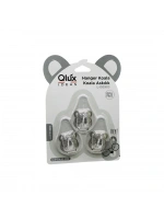Qlux L-00903 ( 3pcs ) Koala Askı ( Şeffaf Askı ) ( Yapışkanlı Montaj )*60