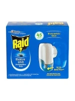 Raid Elektro ( Set= Likit ) ( 45 Gece ) Elektro Likit Sivrisineklere Öldürücü Set ( Elektro Likit Isıtıcı & Yedek Şişe=27.4ml )*6x4