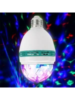 Renkli Led Ampul Disko Ampulü Hareketli 360 Derece Dönen Disko Topu