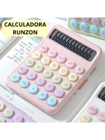 Runzon Renkli Hesap Makinesi Yuvarlak Uçlu 12 Hane Mavi Rz-822