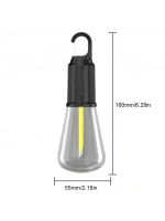 Rustik Taşınabilir Şarjlı Tasarruflu Ampul 10w Led Lamba Type-c Şarj Askılı Asma Aydınlatma T020