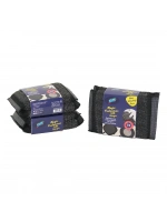Safirs Ws-1496 ( 2pcs ) ( Siyah & İnox ) Bulaşık & Temizlik Süngeri ( Magic Paslanmaz Telli ) ( 7 X Kat Daha Güçlü )*32x17