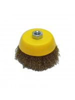Şahin Tools Şht-013 ( 4 & 100mm ) (m14) Saçaklı Çanak Fırça (pirinç Kaplı Çelik Tel) (pas & Korozyon Giderme)*60