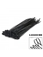 Şahin Tools Şht-174 ( Siyah ) ( 3.6x200mm ) Plastik Cırt Kelepçe ( 100pcs )*200