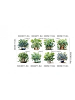 Saksılı Çiçek Tasarımlı 8li Sticker Mc-480a