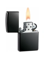 Siyah Düz Zippo Modeli Benzinli Çakmak