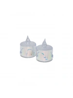 Smokeless Candles Enf-512 (küçük Boy= Çap:3.5cm & Y: 2.8cm) (damlalı Akan Mum Modeli) (pilli) Led Mum (mika Kristal Plastik)*24x20