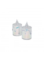 Smokeless Candles Enf-513 (orta Boy= Çap:3.5cm & Y: 4.2cm) (damlalı Akan Mum Modeli) (pilli) Led Mum (mika Kristal Plastik)*24x20