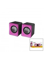Snopy Sn-66 ( Pembe ) Usb 2.0 Multimedya 1+1 Hoparlör Speaker Set 6w*50