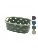 Sunplast Sd-5005 ( No-5 ) ( 10.6lt ) Çok Amaçlı Sepet ( Deri Görünüm Desenli ) (renkli Plastik) (çift Dahili Kulp)*12=k