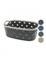Sunplast Sd-5006 ( No-6 ) ( 16.7lt ) Çok Amaçlı Sepet ( Deri Görünüm Desenli ) (renkli Plastik) (çift Dahili Kulp)*12=k