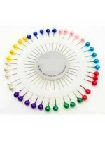 Taksun Mls-6038 Renkli Yuvarlak Disk ( 40pcs ) Başörtü İğnesi*36x40
