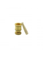 Taraklı Trk-073 ( Küçük Boy ) Ahşap Havan (sarımsak Dövecek) (ç: 6cm--d: 4cm--y: 8.8cm) (fileli Ambalaj)*200