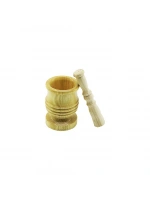 Taraklı Trk-120 (lüx) (orta Boy) Ahşap Havan (sarımsak Dövecek) (ç:7.3cm-d:6.5cm-y:10.5cm) (brkt-077437)*100