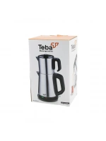 Teba Thc-800 Cm ( Çelik ) Elektrikli Çay Makinesi ( Çaycı Seti ) (1500w) (1.8lt+ 0.8lt) (360° Taban) (gizli Rezistans)*6