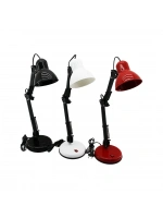 Telmax ( Metal Akrobat Ayaklı ) Elektrikli Masa Lambası ( Renkli Plastik Tabla & Kafa )*6