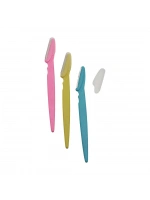 Tincke-874 No-9099 ( 3pcs ) Kaş Usturası ( Plastik Renkli Saplı )*12x100