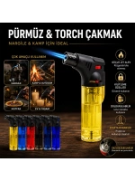 Tudor Td-kl008 ( Pürmüz & Torch ) ( Nargile & Kamp ) Çakmak ( Ayaklı ) ( Doldurulabilir )*12x12